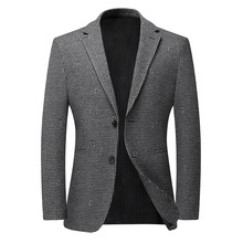 专柜男士羊毛西服2025新款商务休闲中年男装外套免烫抗皱男式单西