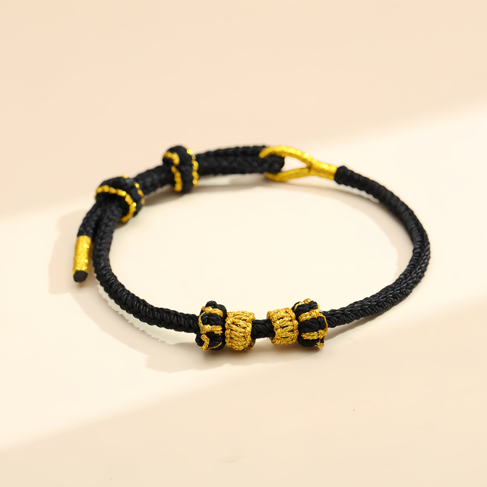 Eight-strand braid (black with loop)