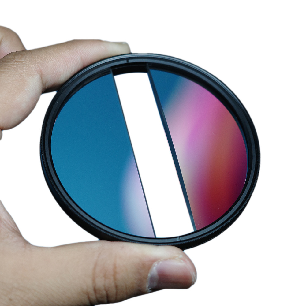 FF018 fotografía perspectiva desenfoque efecto especial filtro doble y Half Moon SLR Accesorios