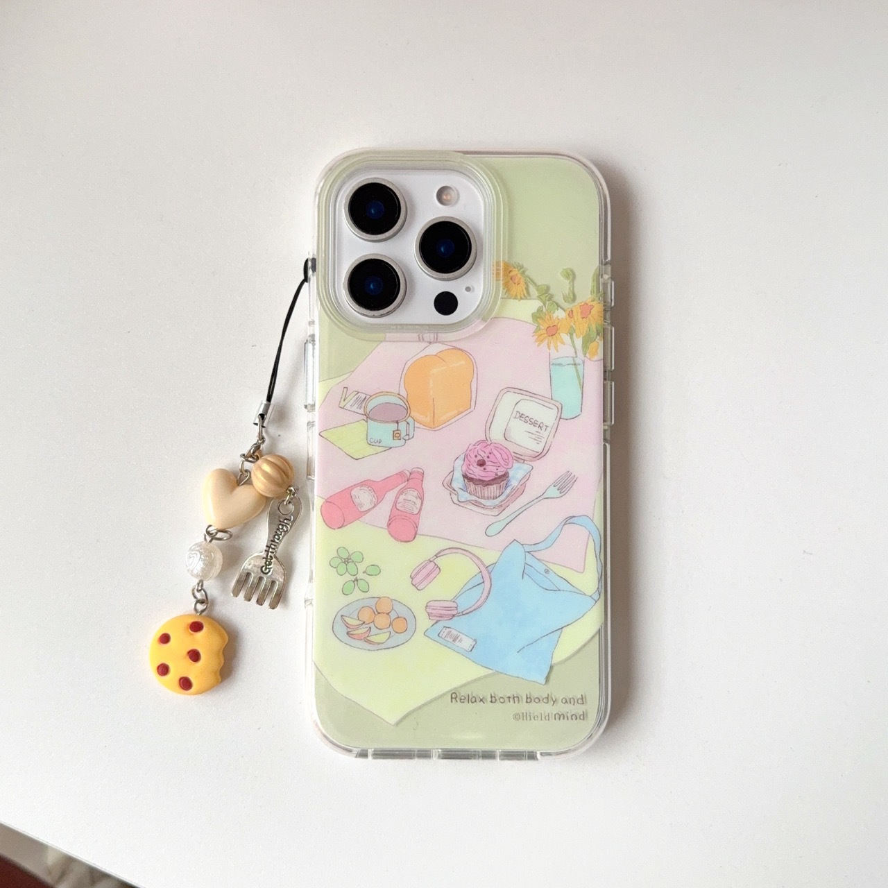 Postre de picnic de verano coreano para Apple 16ProMax funda para teléfono móvil 15Pro New 14/13P Girls 15Pro