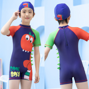 Na Bei Mei Children's One-piece Swimsuit Surfer Clothing Boys Swimsuit Students Swimming Training Instructor Designated Sunscreen Swimsuit