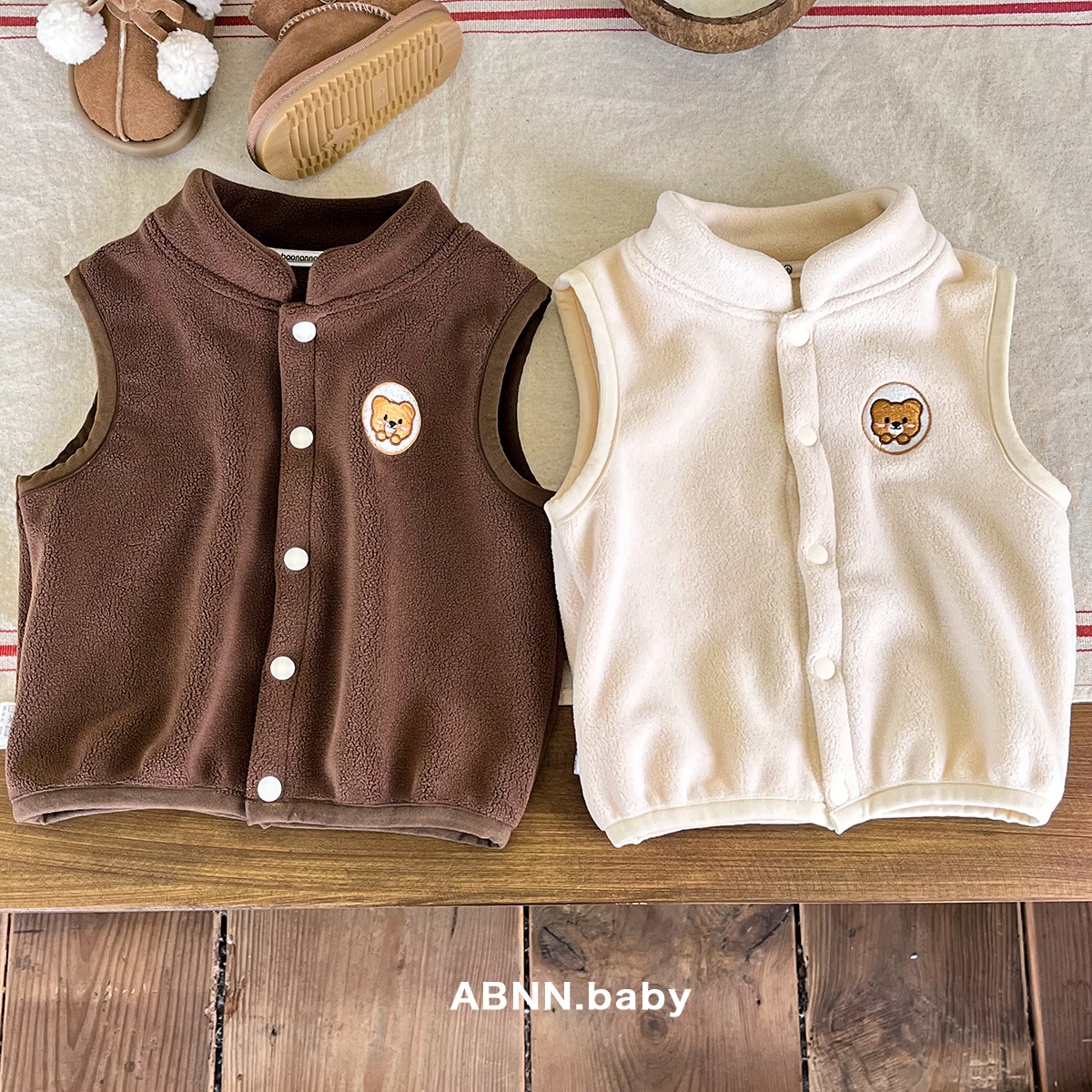 Baby Vest Autumn And Winter Outer Wear Vest For Men And Women Baby Korean Style Casual All-in-one Velvet Style Vest Cardigan