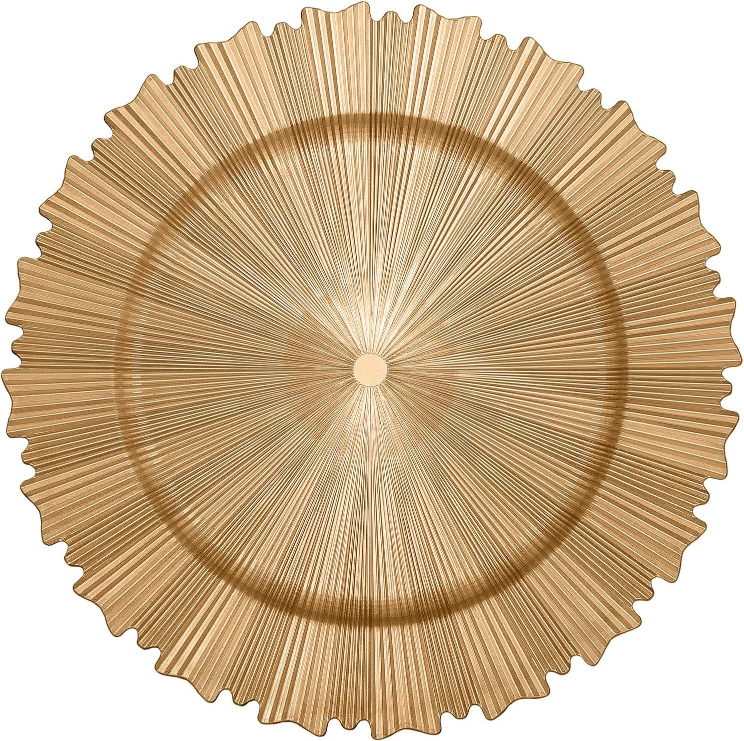 外贸金边婚礼酒店派对电镀工艺装饰塑料不规则主盘chagerplat批发