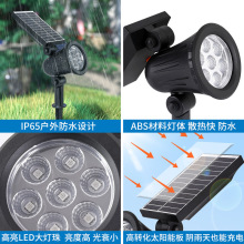 ✅太阳能射树灯户外防水草坪插泥灯庭院园林景观照树灯新款投光射