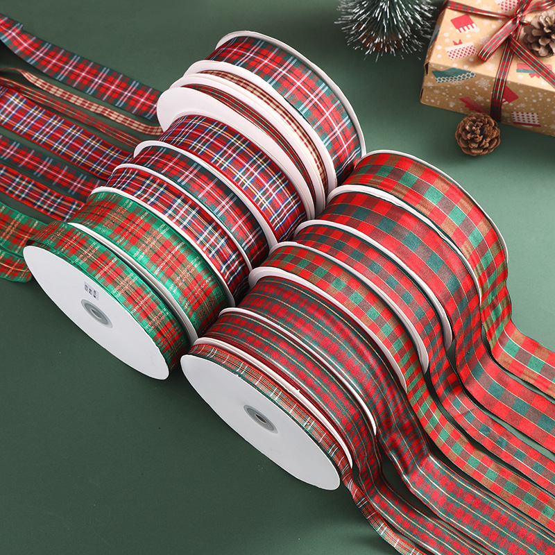 Gold Christmas Plaid Ribbon Christmas Scene Decoration Polyester Ribbon DIY Gift Packaging Ribbon Baking Ribbon Gold Christmas Plaid Ribbon Christmas Scene Decoration Polyester Ribbon DIY Gift Packaging Ribbon Baking Ribbon