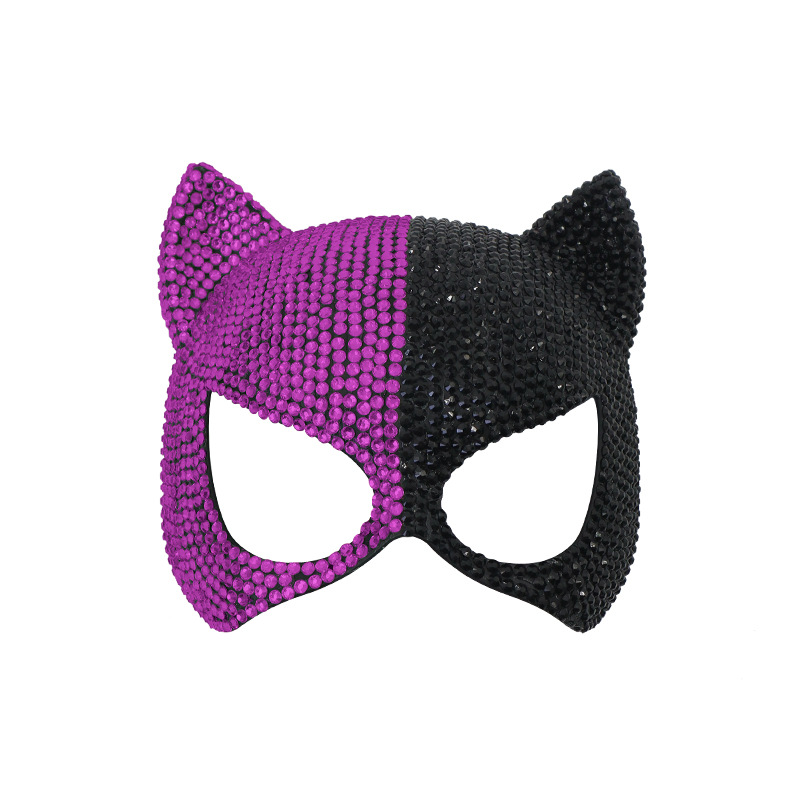 Diamante de alta calidad máscaras de baile de baile gatos máscaras sexuales de Halloween gatos máscaras avanzadas accesorios de fiesta