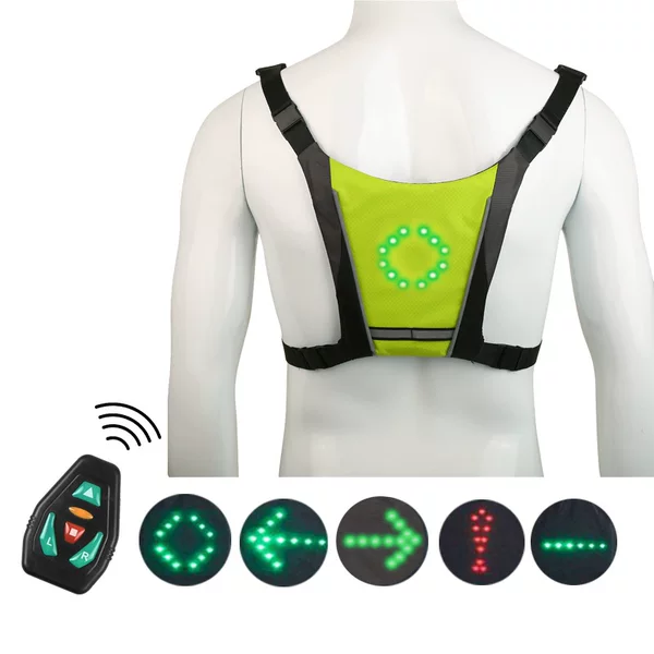 Spot wireless remote control LED luminous warning light cycling bag luminous bag luminous vest safety cycling vest