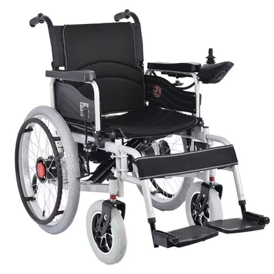 Electric Wheelchair Manufacturer Automatic Intelligent 24V Foldable Portable Mobility Aid for Disabled and Elderly (Qatlanan elektrik velosipedlər) - low-backrest-22inch-large-wheel-with-charger-without-battery