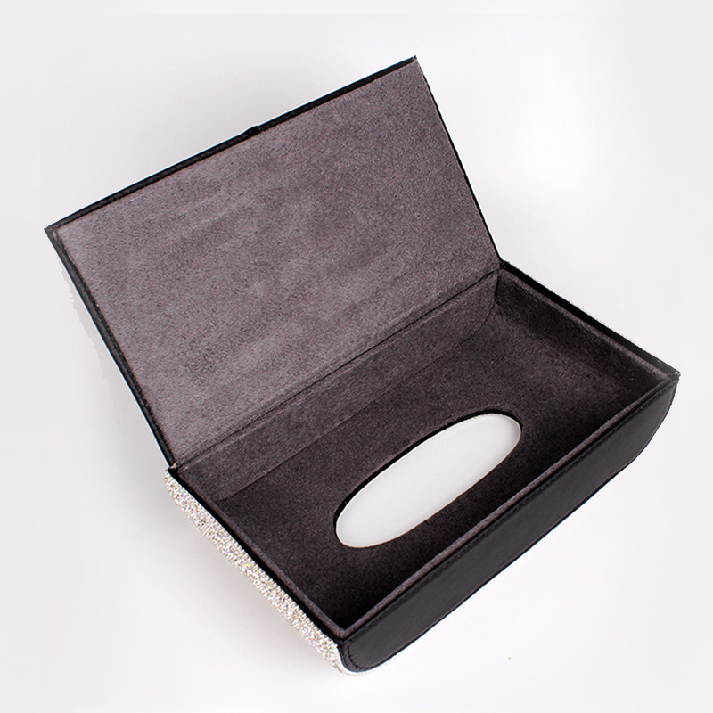 Caja de servil para automóviles, flor creativa para automóviles, caja de servil para automóviles, decoración interior, hermoso interior de cuero
