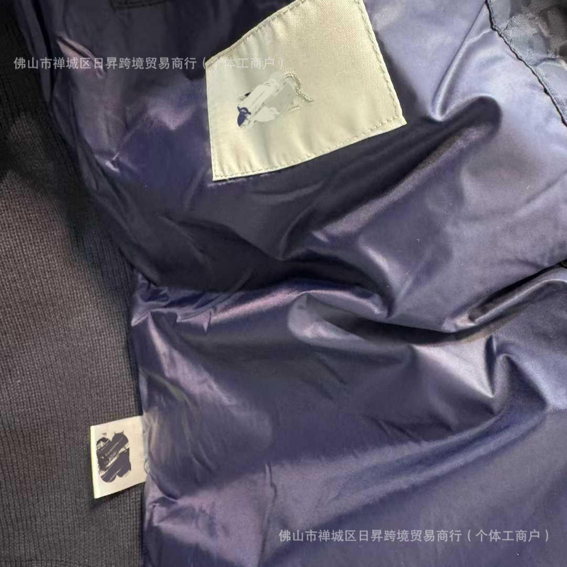 工厂实拍D家Oblique印花满印针织立领羽绒服通勤保暖休闲情侣外套|undefined