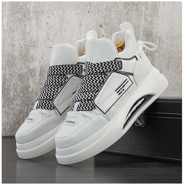 Herrenschuhe, kurze Herrenstiefel, trendige Freizeitschuhe, dicke Sohlen, kurze Jugendstiefel, modische High-Top-Sneaker, Martin-Stiefel für Herren_voghion.com