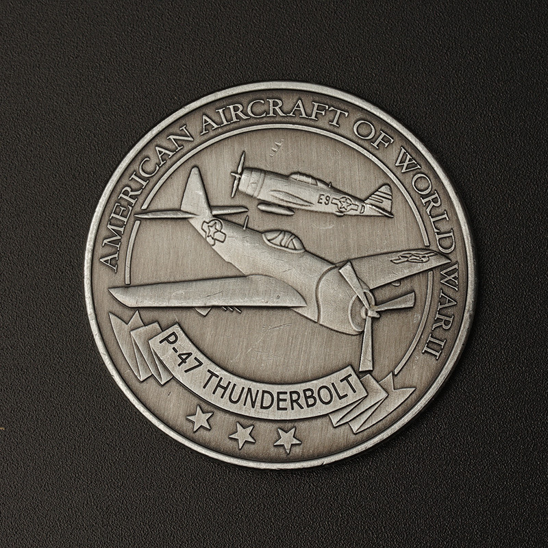American P-47 Bomber Commemorative Coin Foreign Trade Metal Commemorative Medal Air Force Commemorative Coin Challenge Coin Military Coin Cross-Border