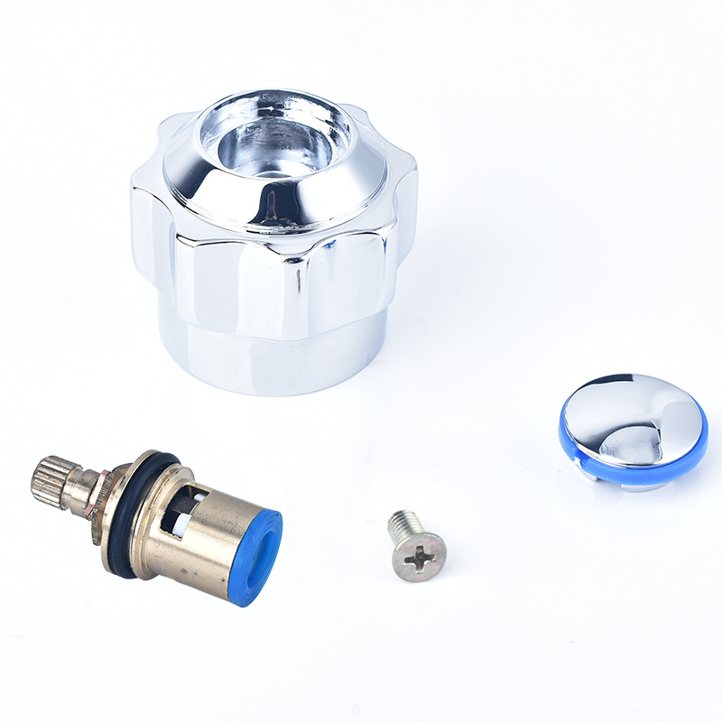 Taoyuan accesorios de plomería de plástico diamante rueda de mano grifo mango rueda de mano anillo rojo y azul dos tipos