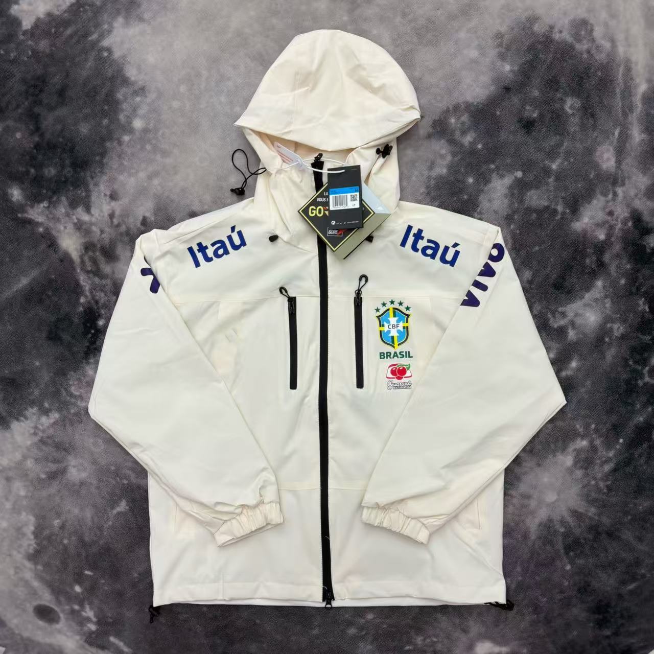 Nike Brazil National Team Windbreaker Jacket Gore-Tex Hooded White
