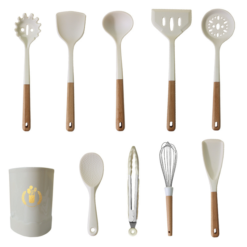 13 piezas transfronterizas de cocina de silicona antiadherente de grado alimenticio de cocina de silicona leche blanca set al por mayor