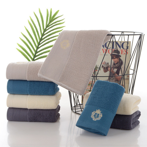 Wholesale five-star hotel towels pure cotton absorbent and lint-free household face towels thickened face towels with logo