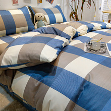 四件套磨毛床上用品被套被罩学生宿舍床单人三件套男女春秋季批发