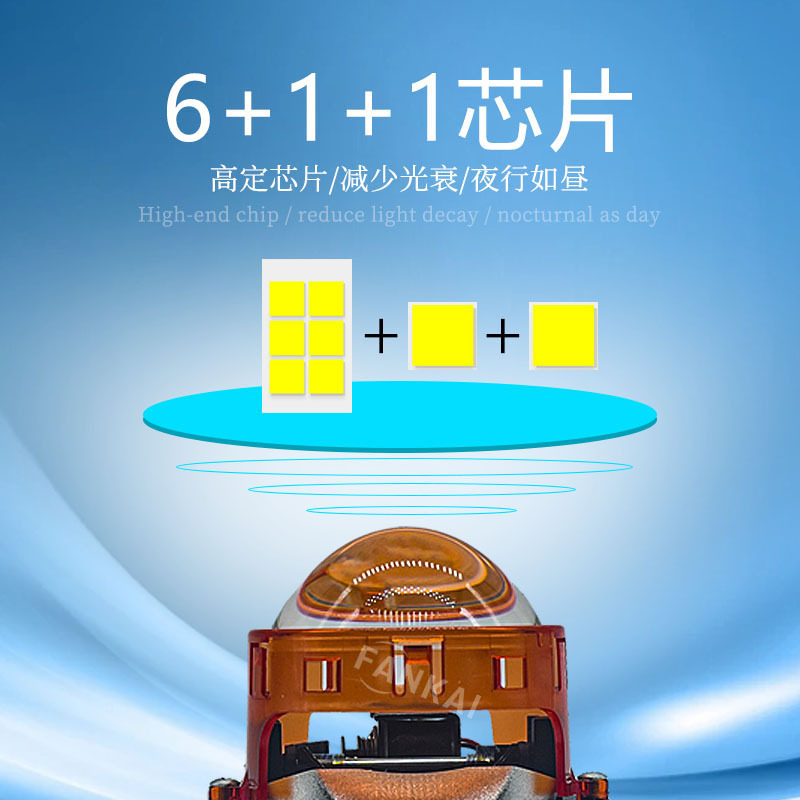 Fabricantes al por mayor nuevos faro de automóvil T3 LED tres tazas de lámpara corta lente de doble luz de alta potencia de alta luz