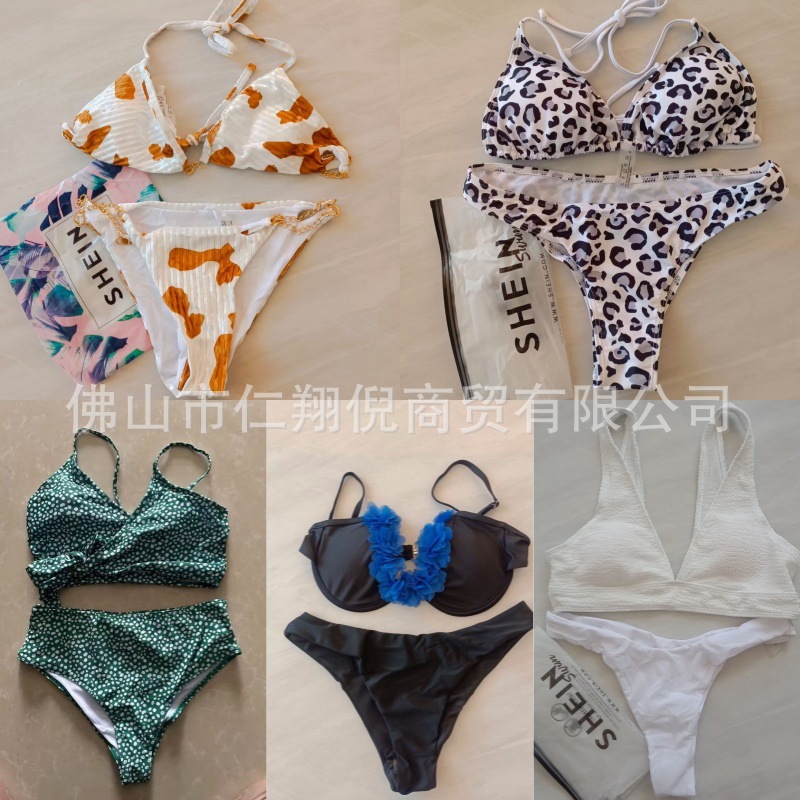 Shein comercio exterior transfronterizo de moda europea y americana trajes de baño de cola misceláneos estilo de lote mixto más armario africano bajo precio