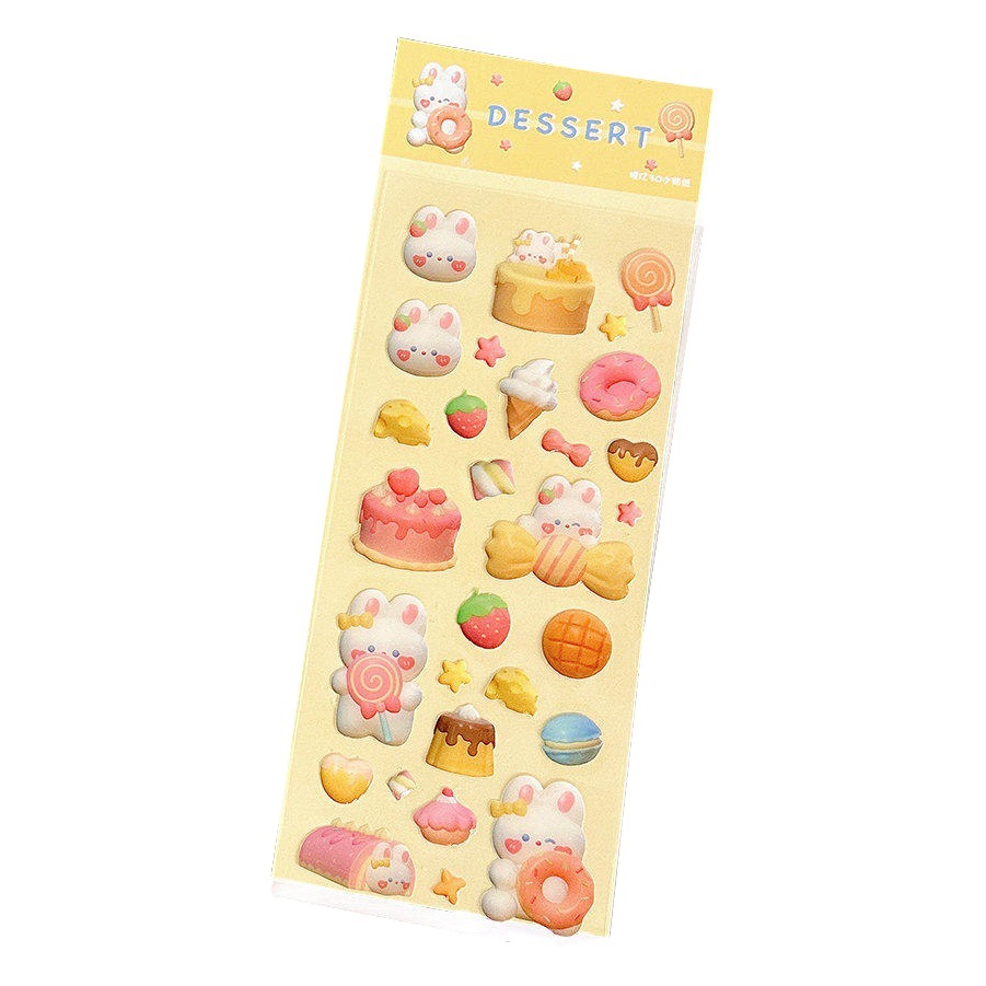 Tengyi Youpin 3D tridimensional pegatinas Goo placa colgante tarjeta Goo pegatinas decorativas dibujos animados animal DIY Diario Collage decorativo