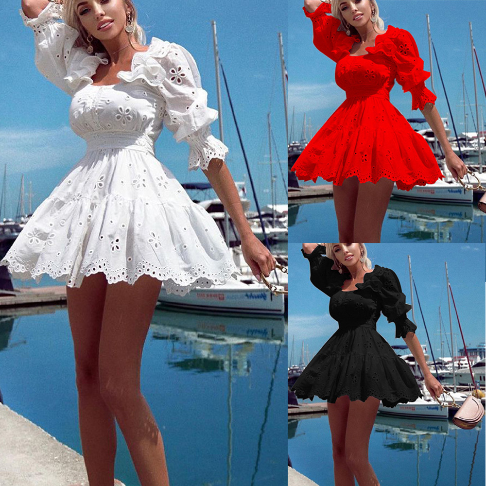 summer solid fashionable small dress