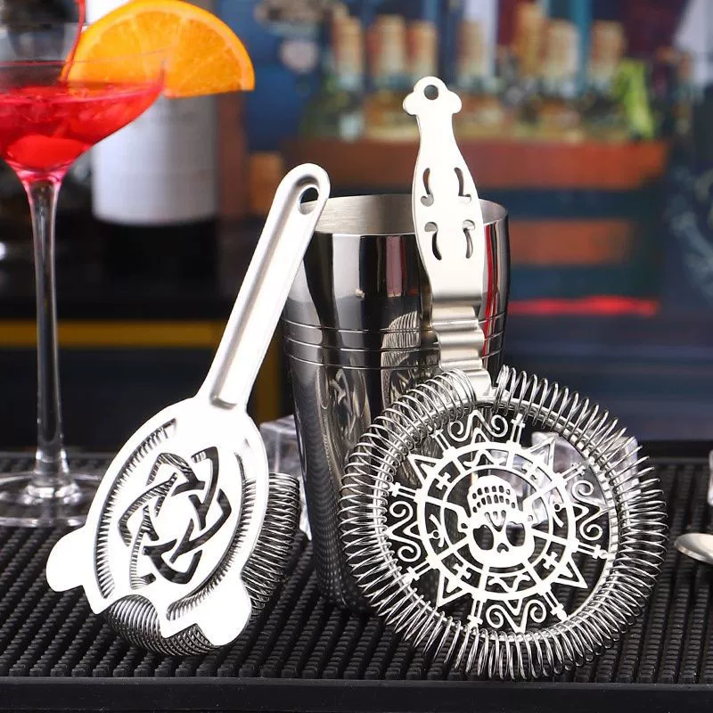304 из нержавеющей стали выдолбленный ледяной фильтр Finger коктейль барменский инструмент ледоизолятор Хоторн фильтр черепа