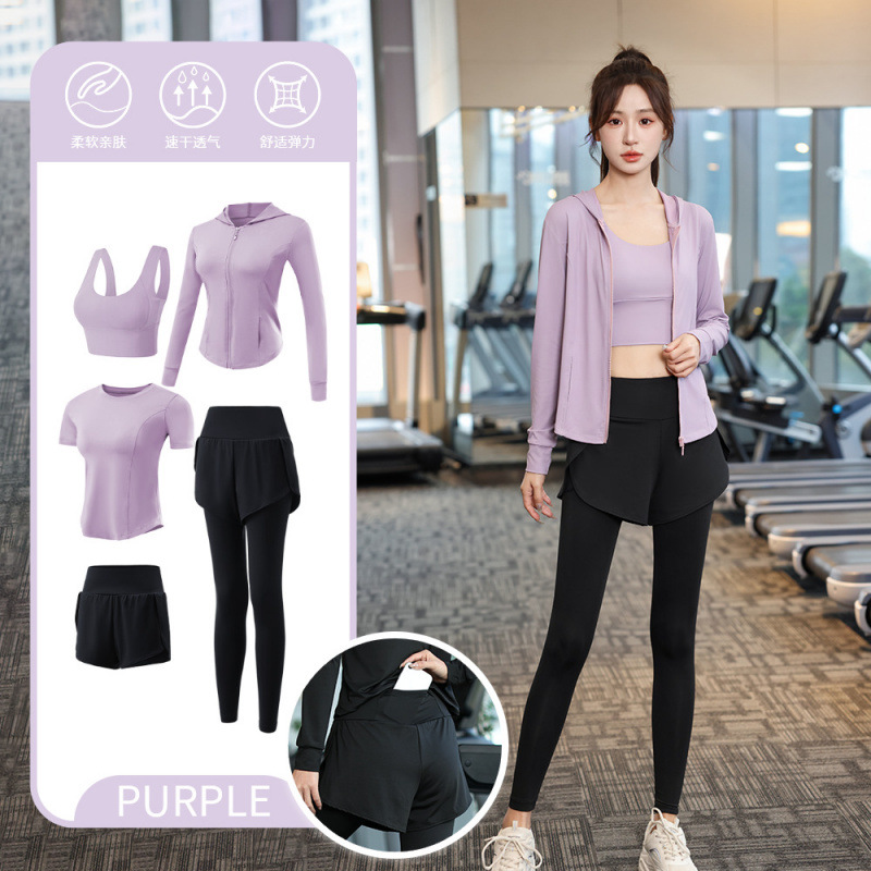 Juego de carrera para mujeres primavera y otoño principiantes de verano yoga deportivo rápido ropa seca trajes transpirables comercio exterior al por mayor