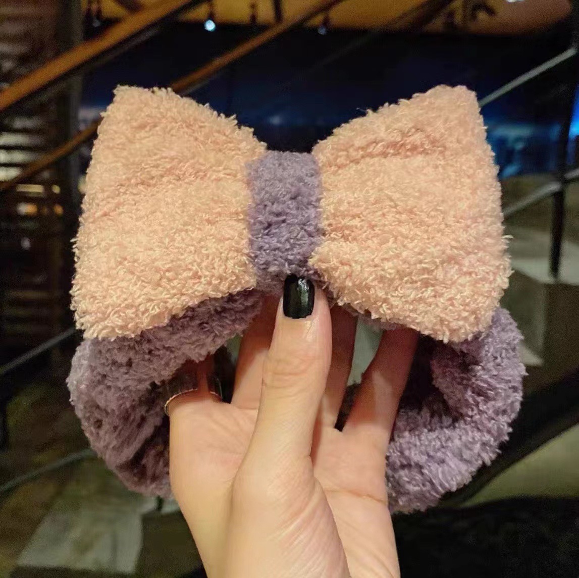 Lavado de la cara banda de pelo de moda femenina Coreana Red diadema roja estudiante dulce Linda máscara de maquillaje banda de pelo horquilla