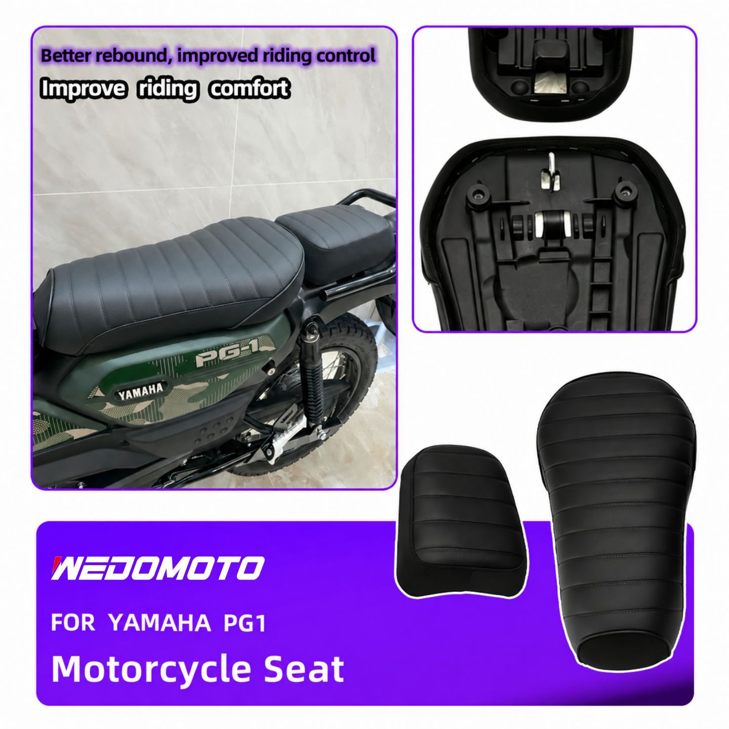 Suitable for Yamaha Pg1 Motorcycle Accessories, Modified Comfortable Non-Slip Thickened Seat Cushion, Upgraded Special Seat Cover