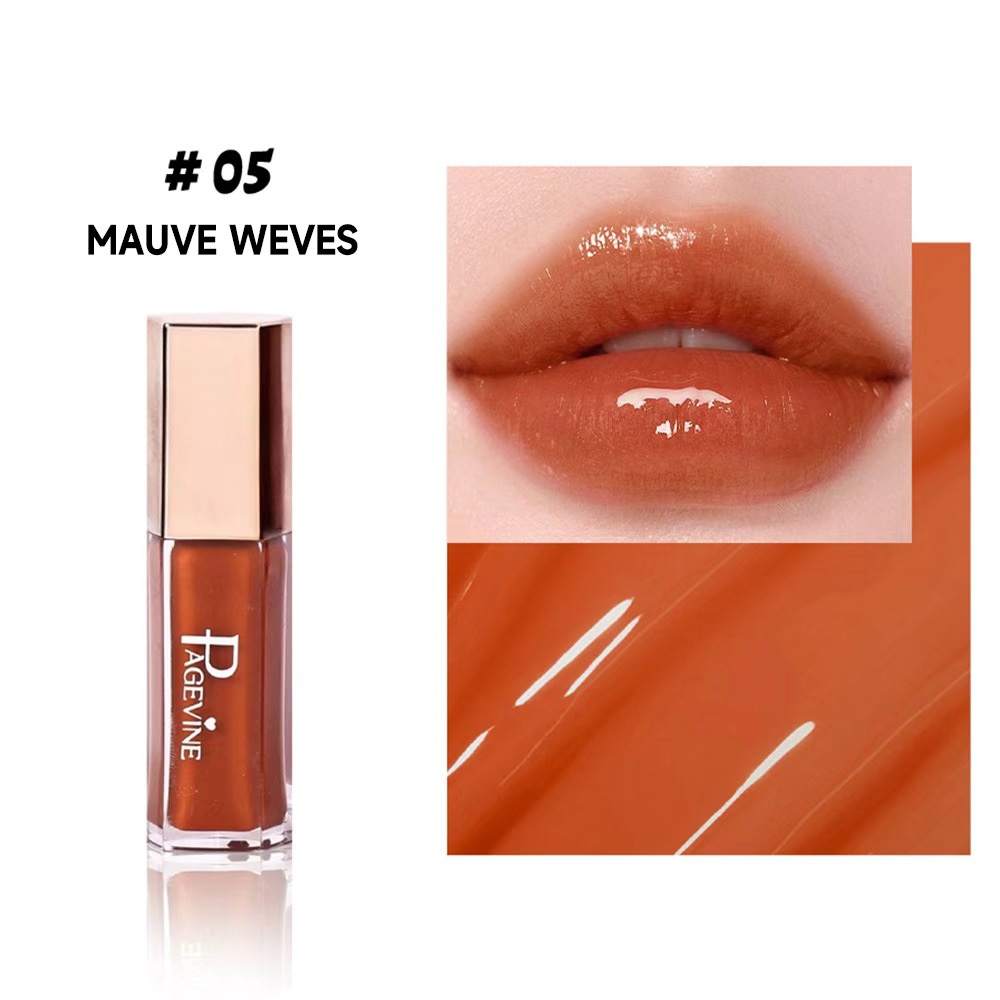 Cross-border PAGE VINE nuevo esmalte de labios de flujo, esmalte de labios de color acuoso, lápiz labial caliente, lápiz labial de miel