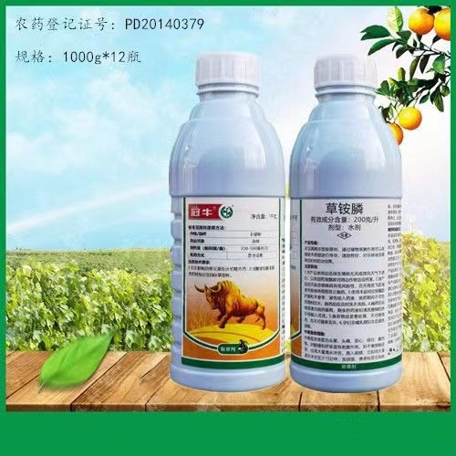 冠牛20%草铵膦荒地杂草牛筋草小飞蓬触杀杀草剂除草剂