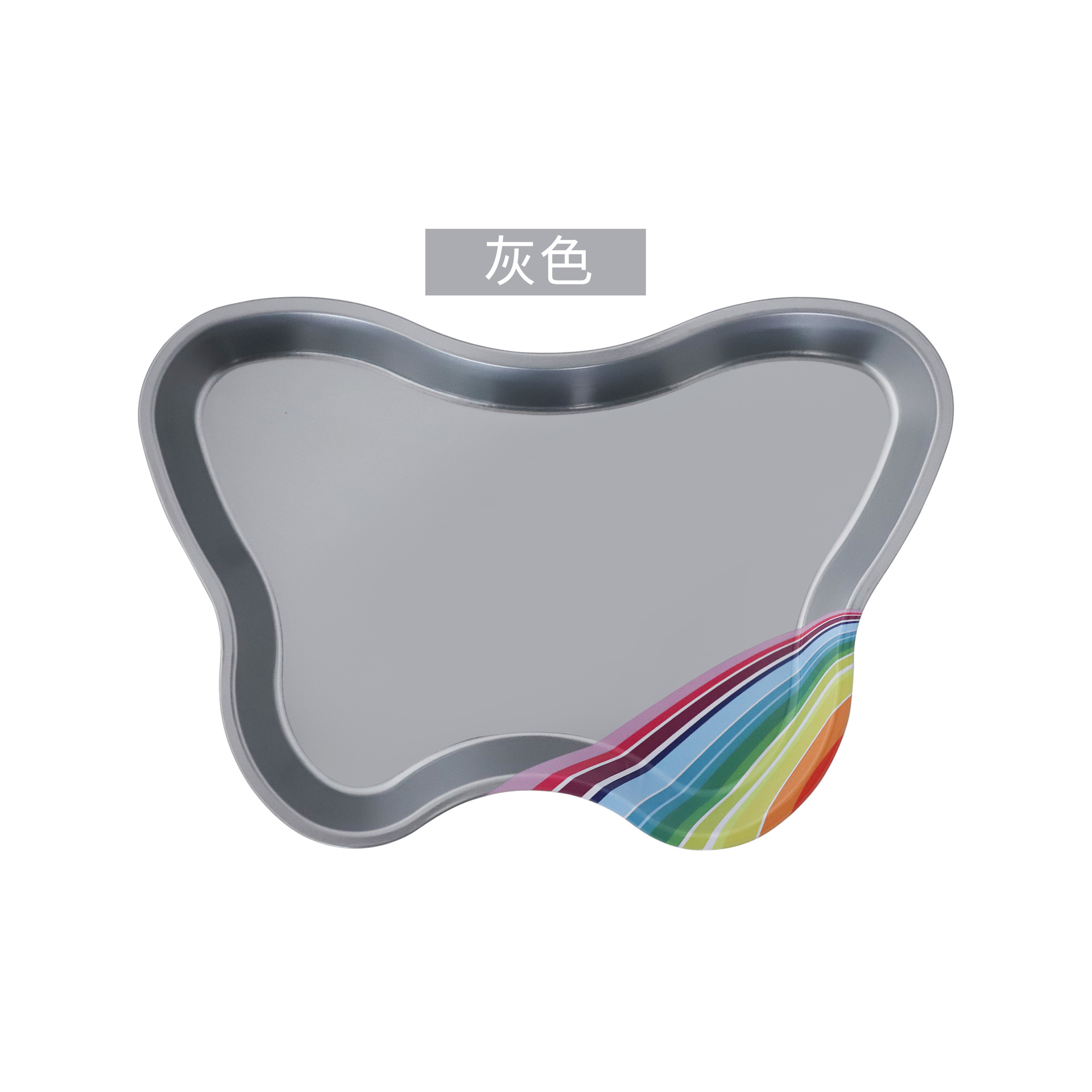 Bandeja en forma de mariposa-gris