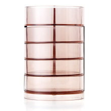 得力906四层多功能笔筒只透明创意桌面收纳盒收纳筒时尚文具用品