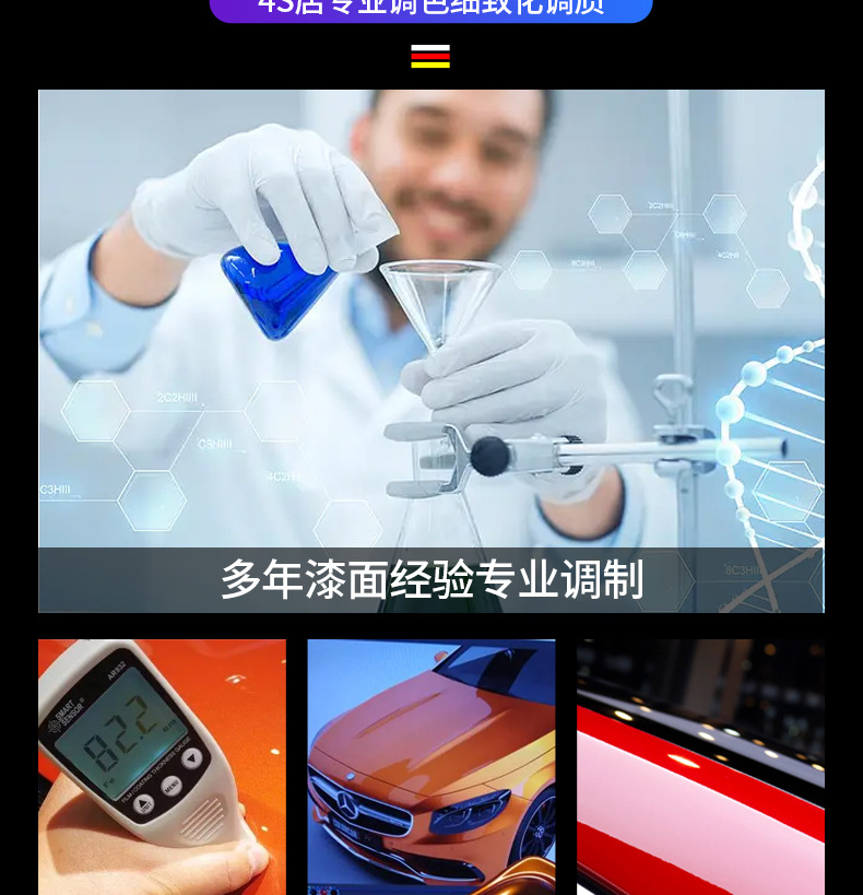Car special self-painted pearl white silver gray paint repair artifact black car paint surface scratch removal repair paint