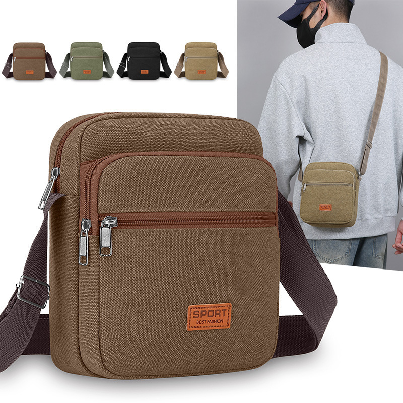 Multi-layer Business Bag Collection Wallet Canvas Crossbody Women's Bag Shoulder Bag Crossbody Bag Casual Bag Men's Small Square Bag Multi-layer Business Bag Collection Wallet Canvas Crossbody Women's Bag Shoulder Bag Crossbody Bag Casual Bag Men's Small Square Bag