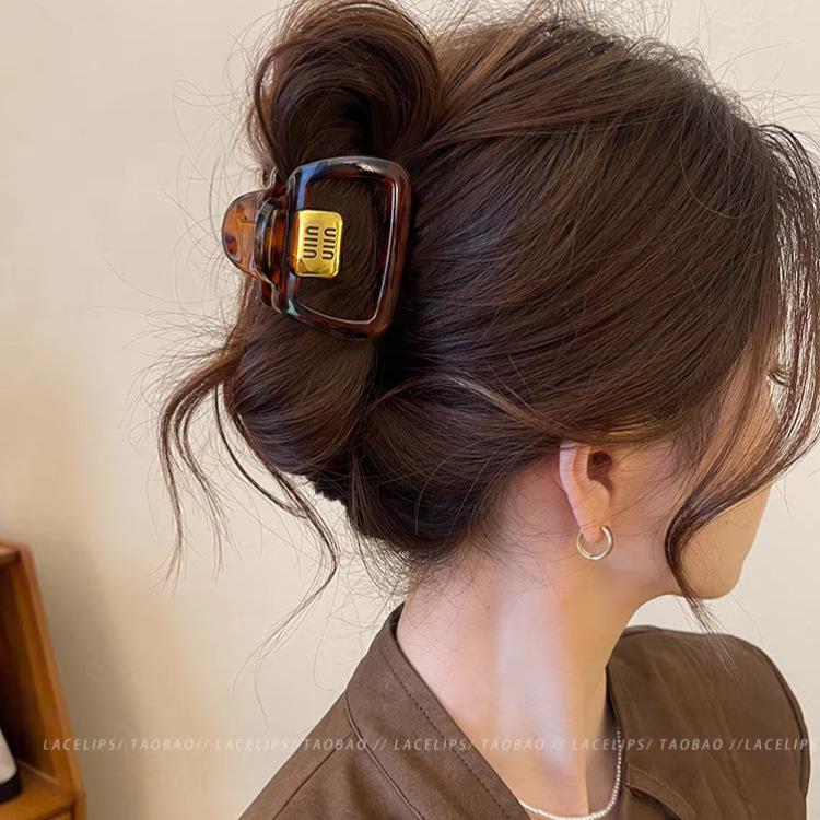 15#Niu standard coffee color bag 5.5cm hair grip