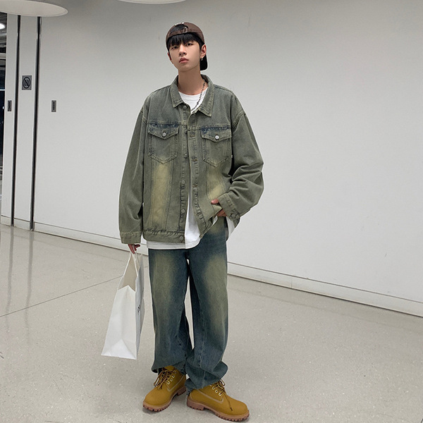 Men's denim Japanese retro trend casual brand universal jacket