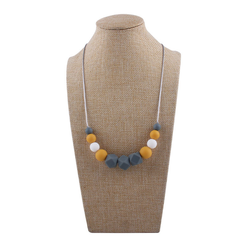 Amazon nuevo collar de mordedor de silicona molares mordedor palo masticable colgante collar