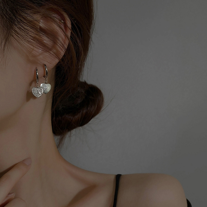 Plating Design 1 Pair Modern Style Heart Shape Copper Plating Drop Earrings