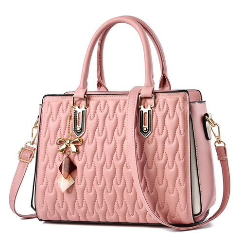 [Foreign trade women's bag] Soft surface embossed handbag, simple crossbody bag, women's pu shoulder bag, large capacity shoulder bag, trendy