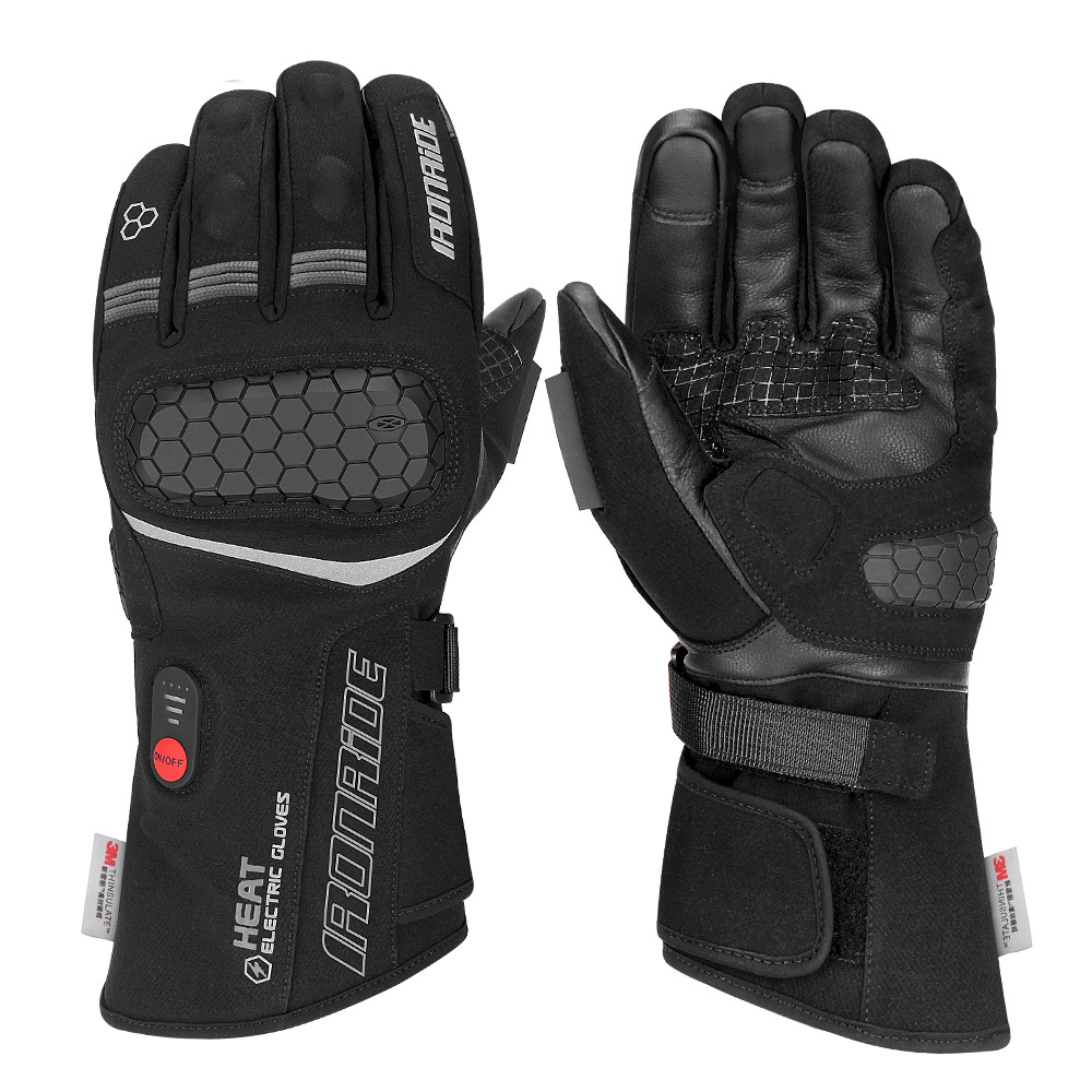 Guantes calientes para motocicletas en invierno al aire libre para esquí eléctrico con pantalla táctil, guantes inteligentes con nuevos guantes de terciopelo