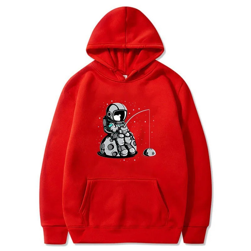 Nuevo suéter de hombre con estampado de astronauta de dibujos animados, camisa casual de cuello redondo, camiseta suelta de manga corta Harajuku, coreana