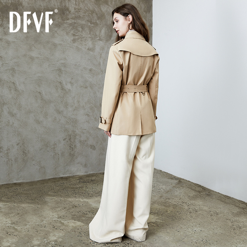 ng2510292 MOGO Spring And Autumn Petite Women's British Style, High-end Elegant Khaki Trench Coat, Long-term In-stock,_ecoleips.com