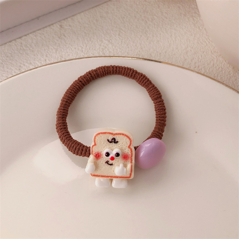 Nuevos lindos dibujos animados cuerdas de pelo de frijoles de azúcar adornamientos de cabello dulce chica cuerda de correa de correa de cabello de cabello de cola de caballo