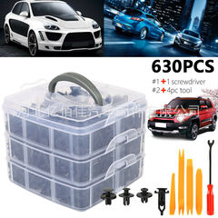 3-Tier 630-PC Plastic Box Set for Car Clips, Ideal for Automotive Plastic Fasteners—Foreign Trade Version