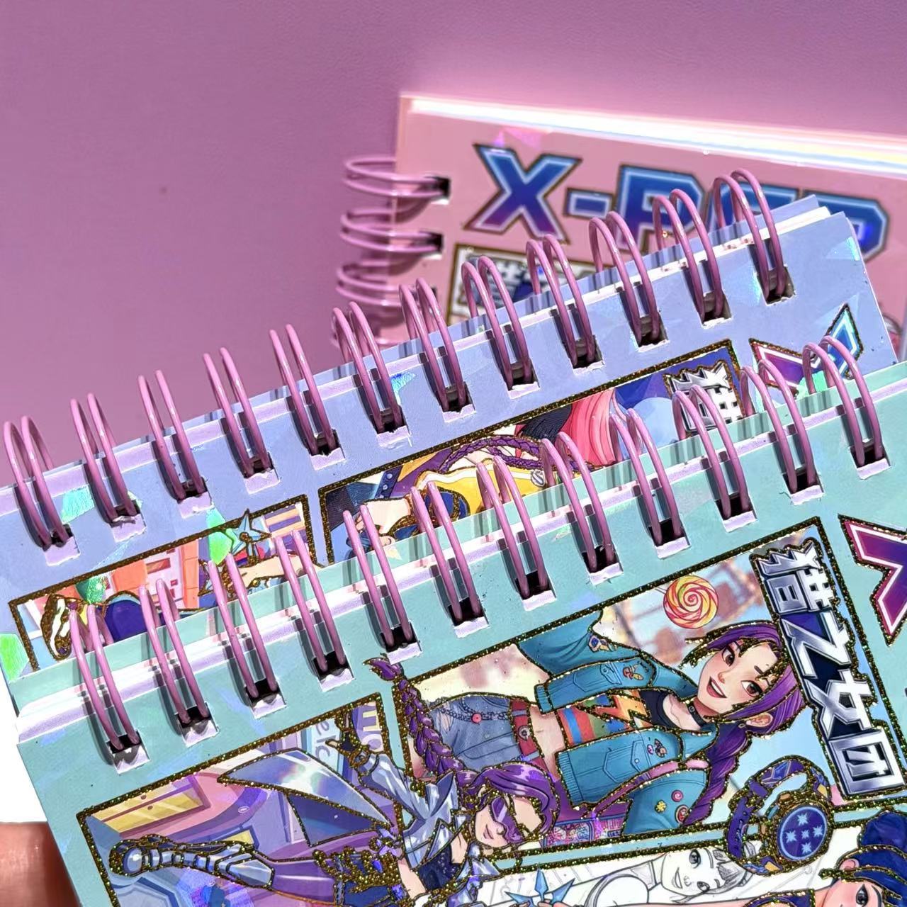 K-POP Caza de las Mujeres de la División de la Coil Ben Valor Facial Rumi Zoey Mira Estampado de Oro Línea Horizontal Ben Estudiante