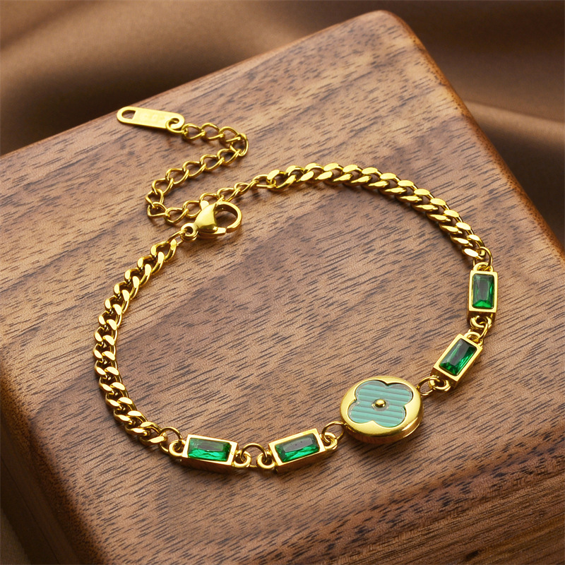 Joyas transfronterizas europeas y americanas Pulsera de acero de titanio de todo fósforo Versión coreana del temperamento bohemio Pulsera de acero de titanio que no se desvanece Joyería femenina