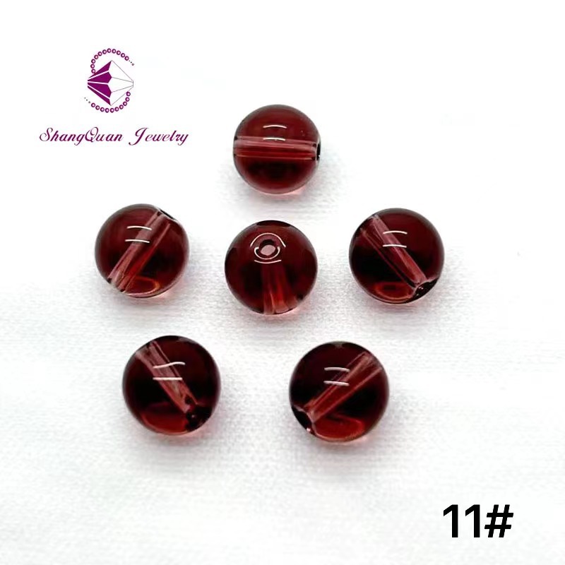 5A泡泡珠 光面圆珠工厂批发K9水晶珠子散珠diy饰品 串珠 抛光包邮