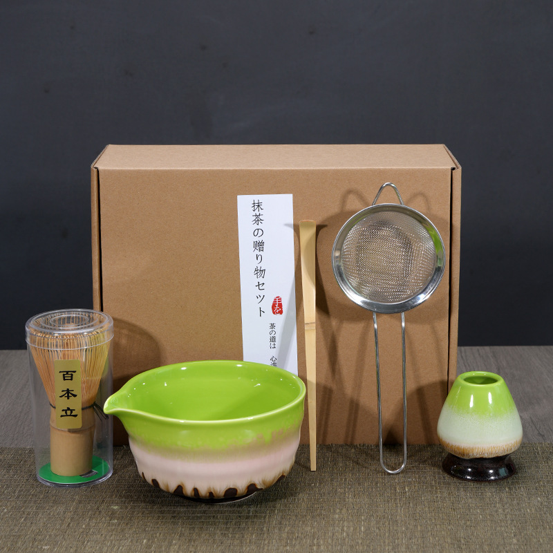 Japonés Matcha tazón Matcha túnica canción té herramientas de pedido taza de té de cerámica taza de té mezclador Matcha cepillo taza de té