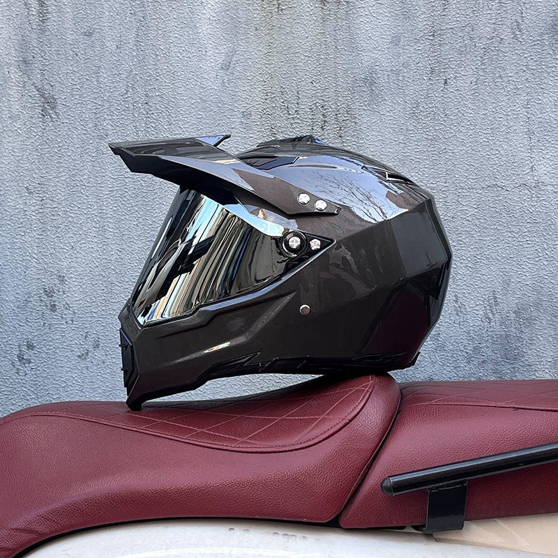 Casco de campo traviesa Casco de carreras de motos Casco de carretera Casco de doble propósito para hombres y mujeres Casco de tracción de cuatro estaciones Casco completo Orz